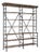 Large Industrial Iron & Solid Wood Étagère Bookcase – 92" Tall Restoration Style Library Shelving For Sale