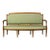 18th Century French Louis XVI Walnut Settee With Celadon Velvet For Sale