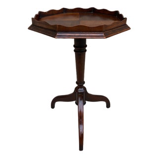 Mid-20th Century Mahogany Octagonal Drinks Table With Parquetry Top For Sale
