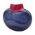 Maureen Williams Signed Australian Studio Art Glass Vase Magenta Amethyst 8" For Sale - Image 9 of 12