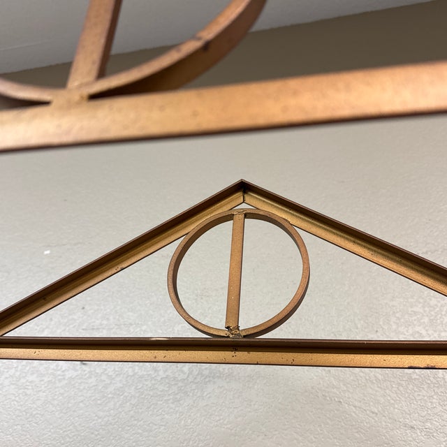 Peaked Geometric Brass Etagere For Sale - Image 12 of 12