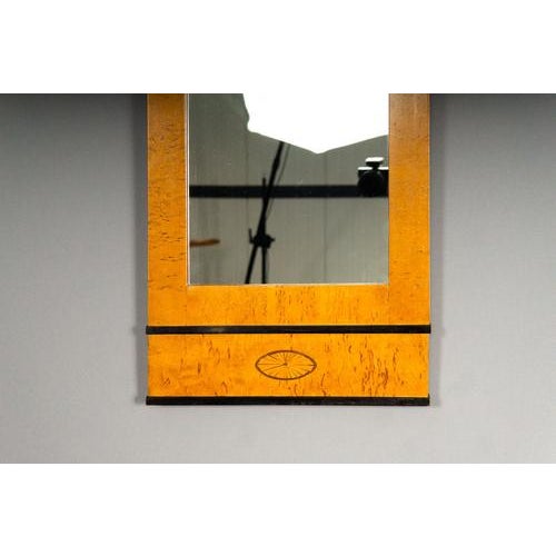 Brown Biedermeier Style Wall Mirror For Sale - Image 8 of 12