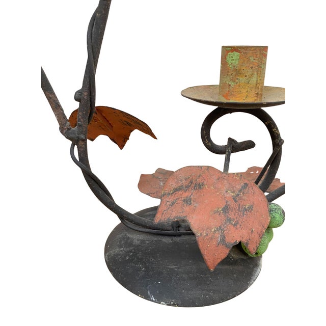 Art Nouveau Wrought Iron Candelabra, 1920s For Sale - Image 12 of 13