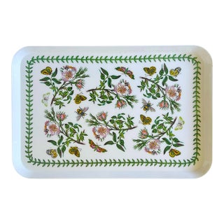 Vintage Portmeirion Botanic Garden Dog Rose Melamine Serving Tray by Susan Williams-Ellis For Sale