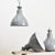 16″ grey industrial pendant benjamin light large iconic enamel benjamin factory light shade by benjamin crysteel. Vitreous...