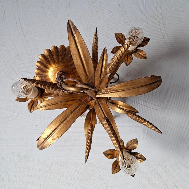 1960s Wheat Sheaf Chandelier, 1960s For Sale - Image 5 of 6