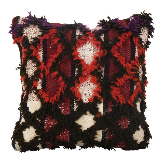 Turkish Shaggy Pillow Cover 16'' X 16'' For Sale