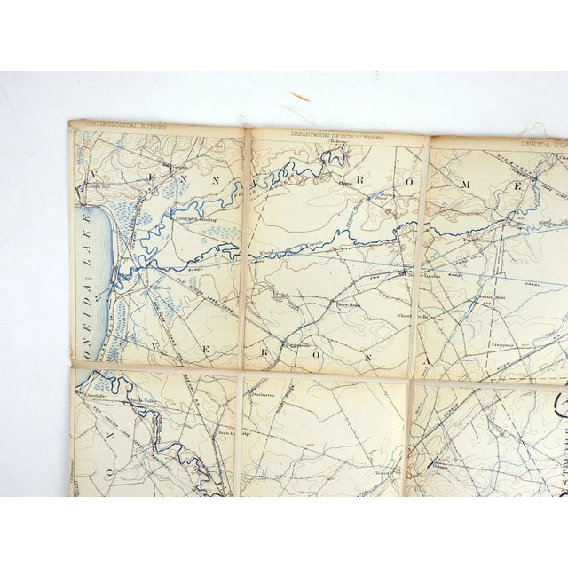Oneida New York 1895 Us Geological Survey Folding Map For Sale - Image 4 of 5