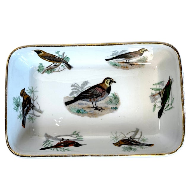 Early 20th Century Le Faune Birds Lourioux Fire Proof French Porcelain Casseroles - Set of 4 For Sale - Image 11 of 18