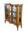 Rococo Antique Italian Baroque Rococo Walnut Burr Curio Display Cabinet Glass Showcase For Sale - Image 3 of 18