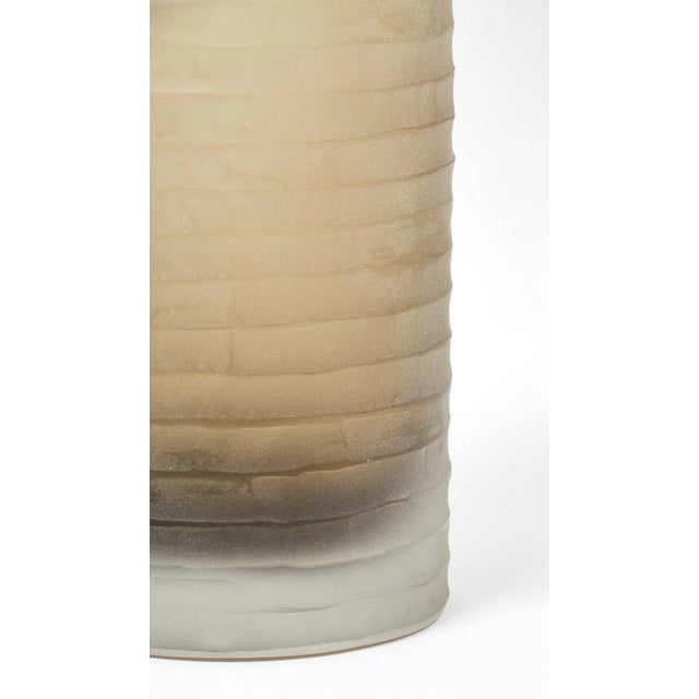 Murano Glass ‘Battuto’ Smoked Vases - a Pair For Sale - Image 11 of 12