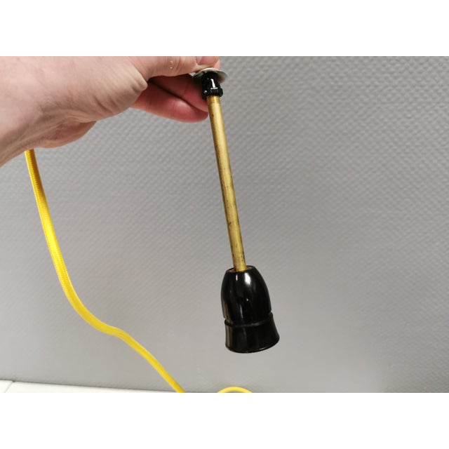 Large Vintage Glass Hanging Lamp by Jacob E Bang for Fog & Mørup, 1960s For Sale - Image 13 of 14