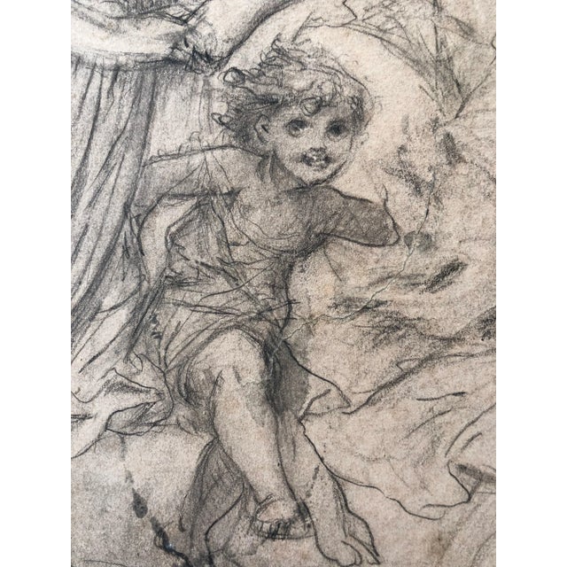 Mid 19th Century Pierre Picot Signed Pencil Drawing For Sale - Image 5 of 13
