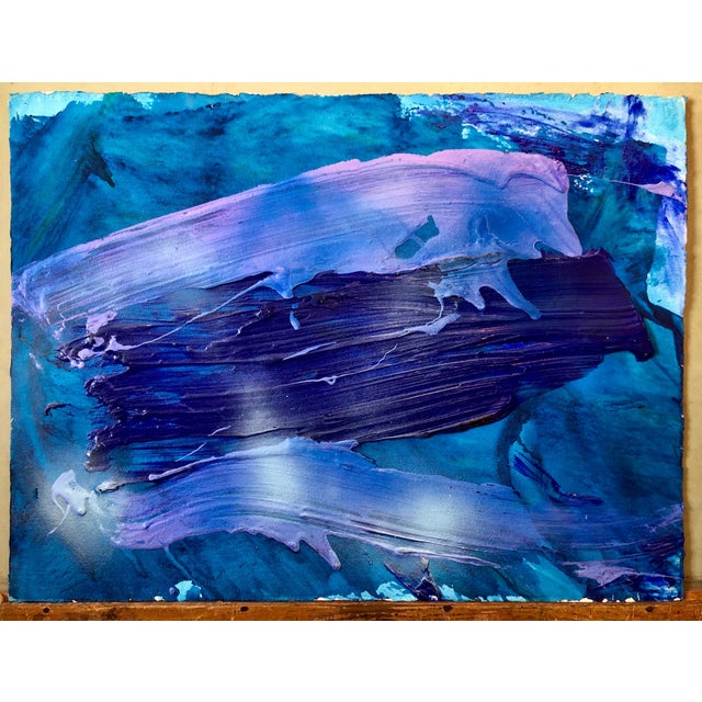 Francine Tint, Contemporary Gestural Abstraction "Boat Moon" Color Field Painting Woman Artist, 1990 For Sale - Image 9 of 9