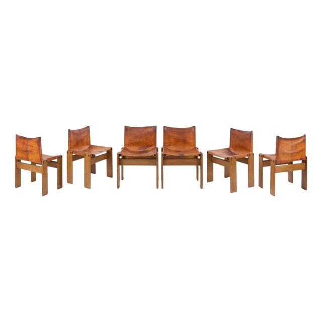 Monk Chairs by Afra and Tobia Scarpa, 1974, Set of 6 For Sale