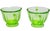 Mid-Century Modern Early 20th Century Handblown Green Fluorescent Glass-Art Sugar & Creamer- 2 Pieces For Sale - Image 3 of 8