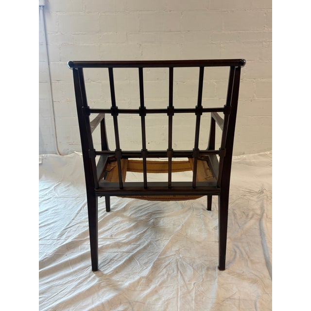 Vintage Chippendale Style Open Arm Lounge Chair Frame For Sale In Oklahoma City - Image 6 of 12