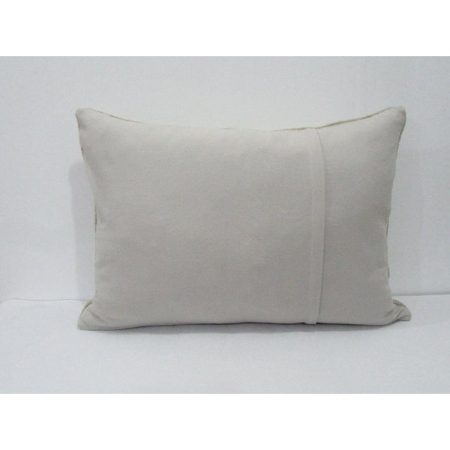 Traditional Faded Ivory Pillow For Sale - Image 3 of 4