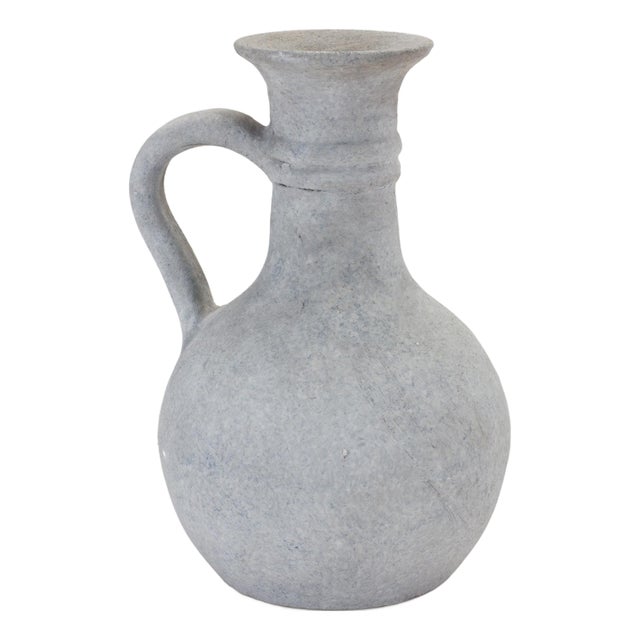 Gray Pitcher Vase 9"H For Sale