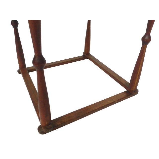 1940s Campaign-Style Collapsible Walnut End Tables - A Pair For Sale - Image 10 of 18
