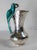 Metal Mid-Century Modern Silverplate Pitcher With Turquoise Bird After Los Castillos by Taxco Cobre For Sale - Image 7 of 13