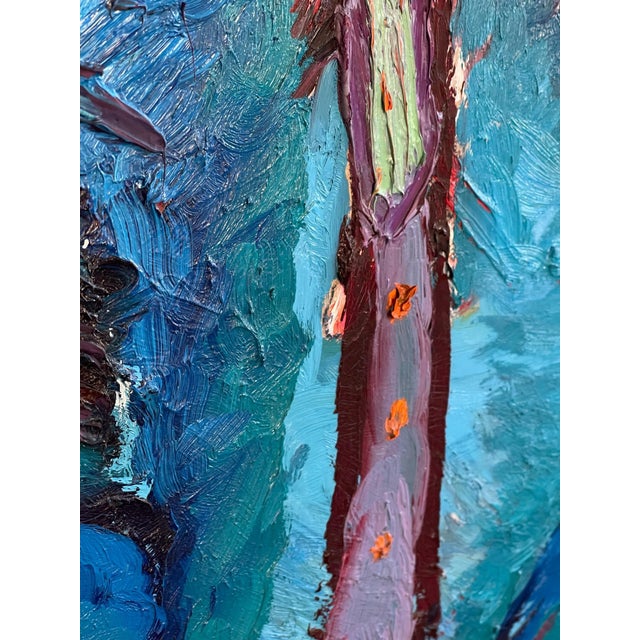 Abstract Vintage Abstract Original Oil Painting on Board For Sale - Image 3 of 8