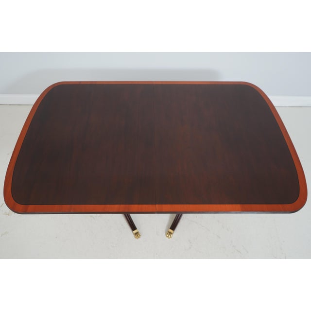 Traditional Stickley Mahogany Banded Dining Room Table For Sale - Image 3 of 18