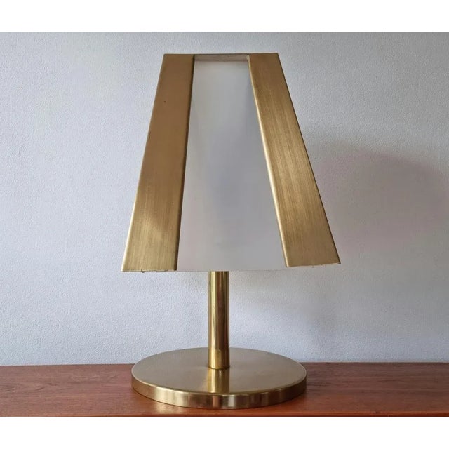 Large Mid-Century Brass Table Lamp, 1970s For Sale - Image 4 of 11