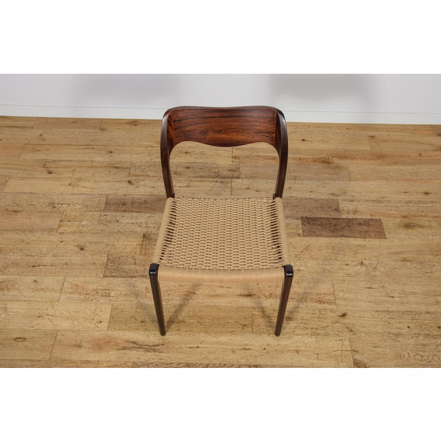 Brown Mid-Century Model 71 Dining Chairs in Rosewood by Niels Moller from J.L. Møllers, 1960s, Set of 4 For Sale - Image 8 of 18