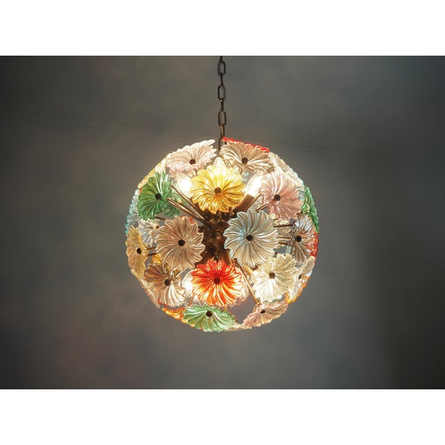 Vintage Sputnik Italian Crystal Chandelier, 1990 For Sale - Image 6 of 17