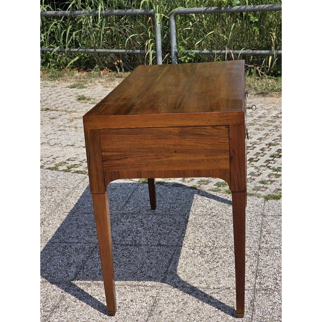 Empire Walnut Writing Desk, Venice, Italy, 19th Century For Sale - Image 10 of 12