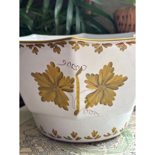 Italian Scalloped Grape Leaf Bowl For Sale - Image 4 of 7