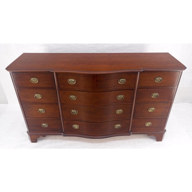 Mahogany Federal Bow Front 12 Drawers Dresser MINT For Sale - Image 6 of 13