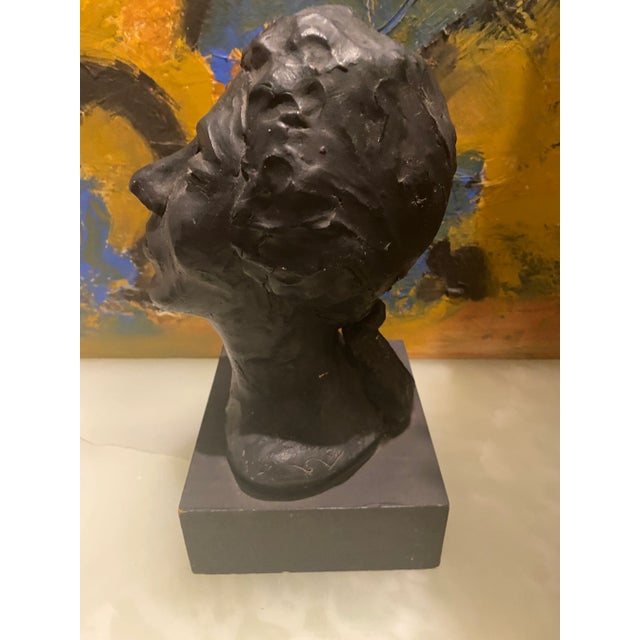 Ceramic 1970s Clay Bust Sculpture of a Woman For Sale - Image 7 of 12