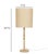 Lamia Natural Burl and Raffia Designer Table Lamp For Sale In Los Angeles - Image 6 of 7