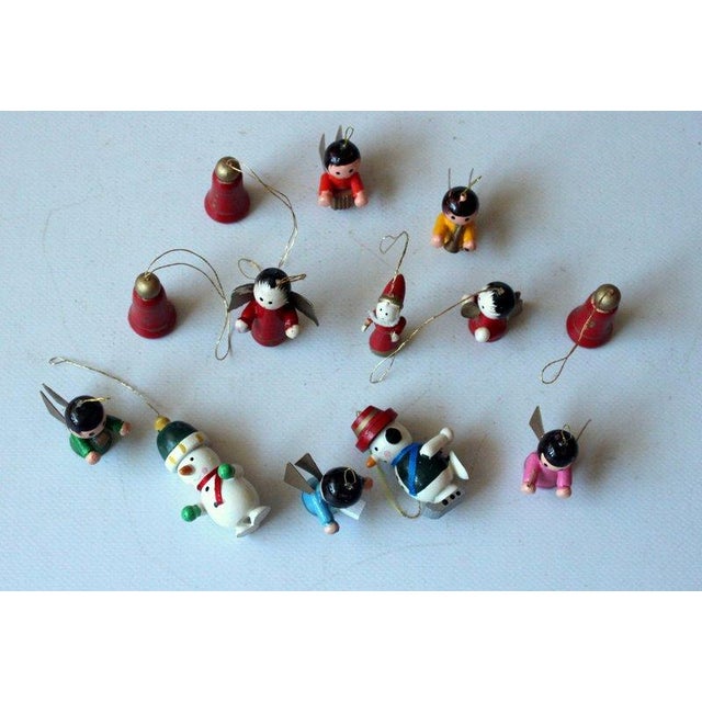 1970s Vintage - Traditional Handmade Wooden German Christmas Ornaments - Set Of For Sale - Image 4 of 8