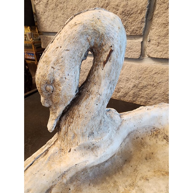 Rare and Fabulous Antique Metal Swan Bird Feeder. For Sale - Image 11 of 11