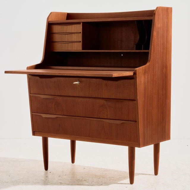 Teak Bureau Desk, 1960s For Sale - Image 4 of 18