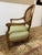Early 21st Century Louis XVI Reproduction Teak Wood Lounge Chair For Sale - Image 5 of 12