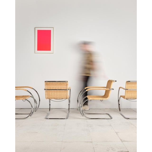MR 20 Chairs in Turbular Steel by Mies Van Der Rohe for Thonet, Set of 4 For Sale - Image 9 of 18