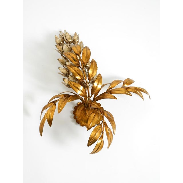 Metal Large Model Wisteria Gold-Plated Metal Wall Lamps by Hans Kögl, 1970s, Set of 2 For Sale - Image 7 of 18