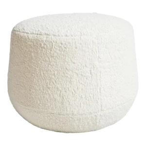 Ivory Boucle Ottoman