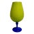 1960s Chartreuse and Periwinkle Blue Snifter Vase For Sale