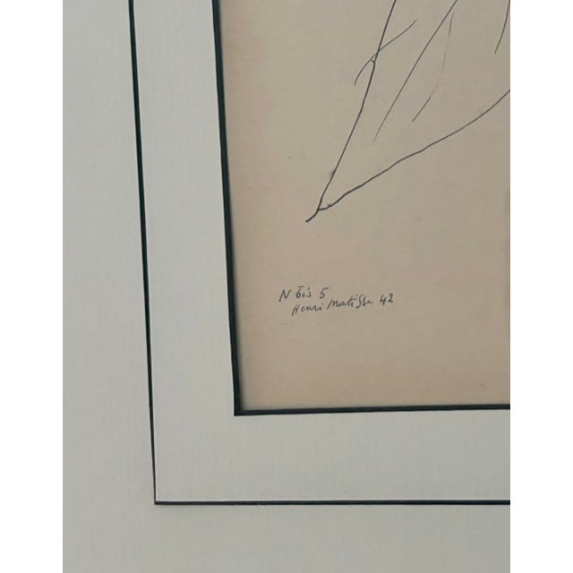 A page from Matisse’s book "Drawings: Themes and Variations. Justification of the drawing." Completed printing in Paris on...