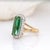 3.3ct Aaa Indicolite Tourmaline Ring W Natural Diamond Halo in 14k Solid Gold For Sale - Image 4 of 7