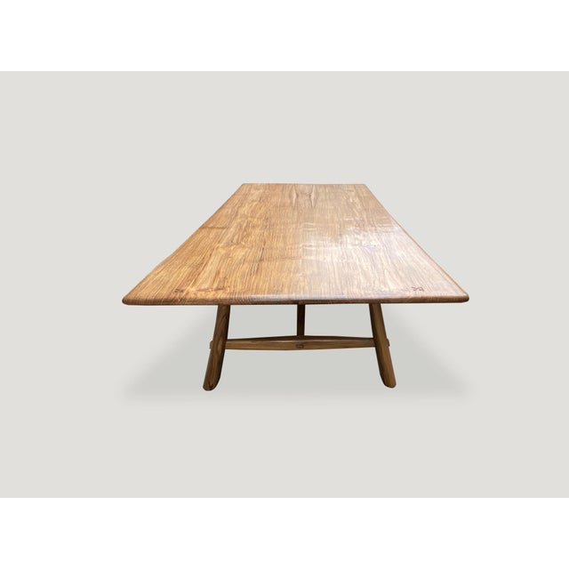 Brown Andrianna Shamaris Midcentury Couture Teak Wood Dining Table For Sale - Image 8 of 18