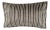 Grey Stripe Tones Velvet Lumbar Pillow Cover For Sale