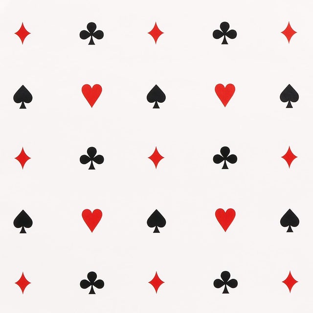 SAMPLE - Schumacher Le Joueur Wallpaper In Rouge Et Noir For Sale