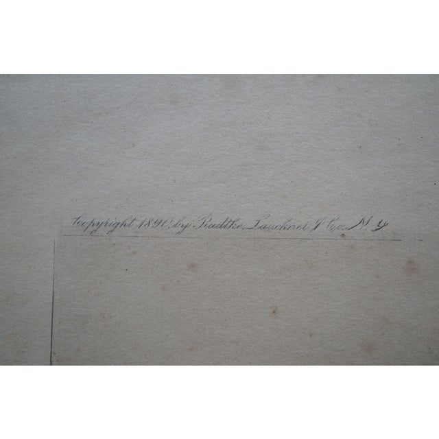Antique John Octavius Anderson Signed Where the River Meets the Sea Etching 25" For Sale - Image 6 of 11