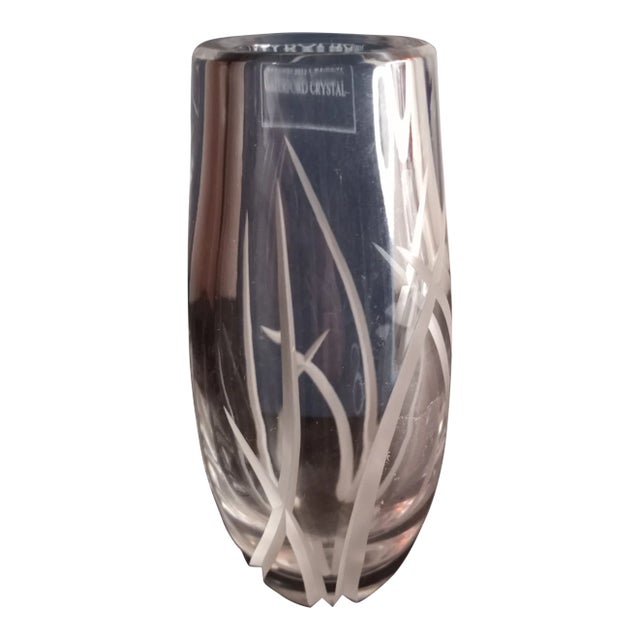 1980s Marquis Waterford Crystal Poland Etched Posy Vase. For Sale